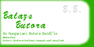 balazs butora business card